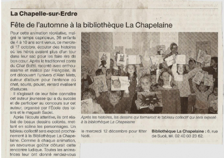 Article Ouest France Fête de l'automne 2012