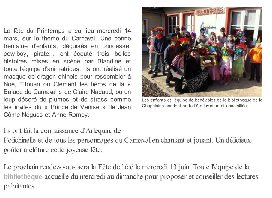 Article Ouest-France Carnaval